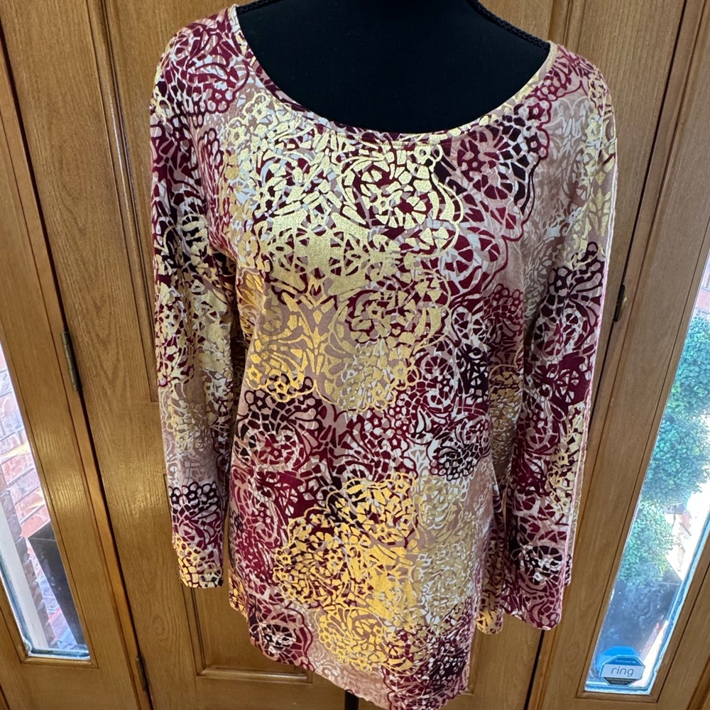 Chic Women's Floral Long Sleeve Blouse